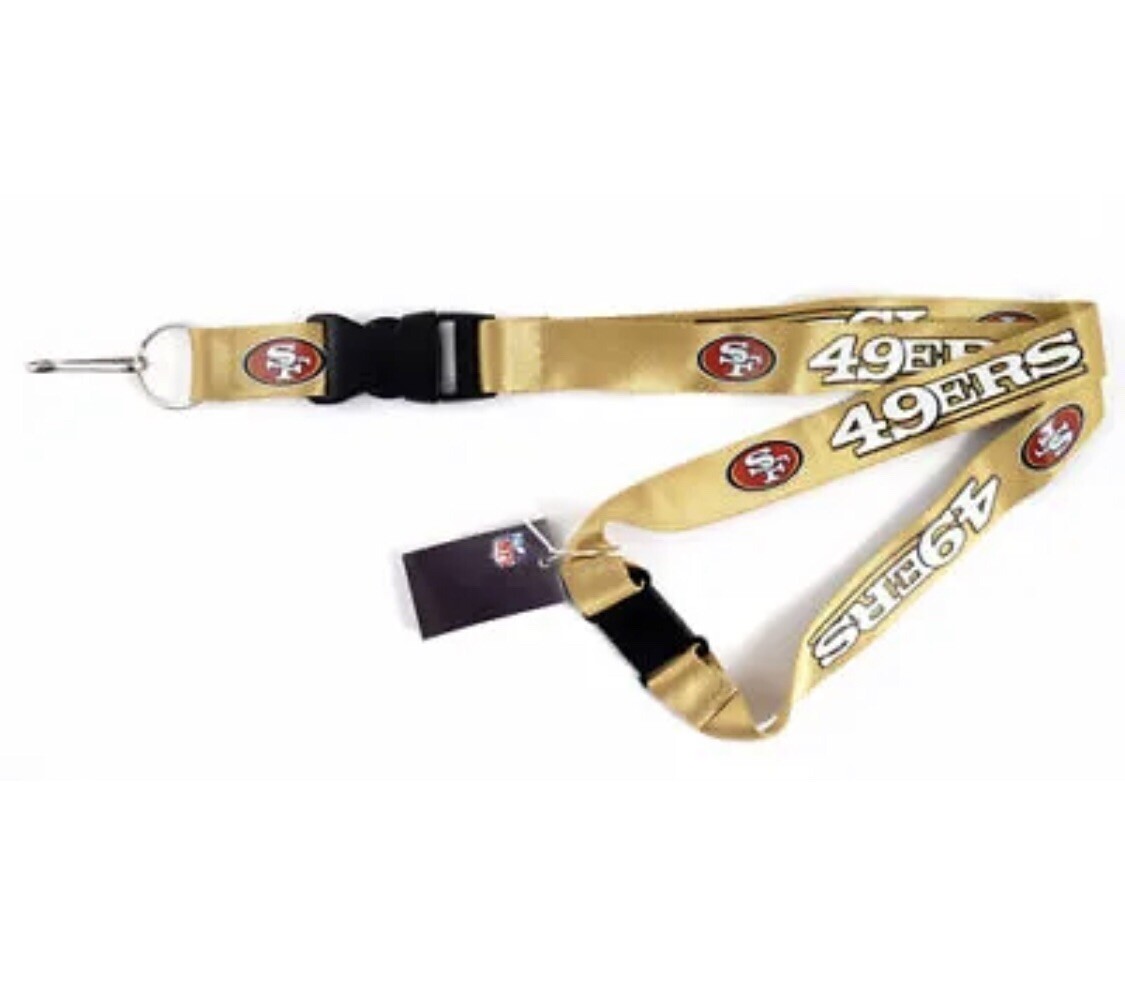 San Francisco 49ers Lanyard Keychain Key Chain NFL New