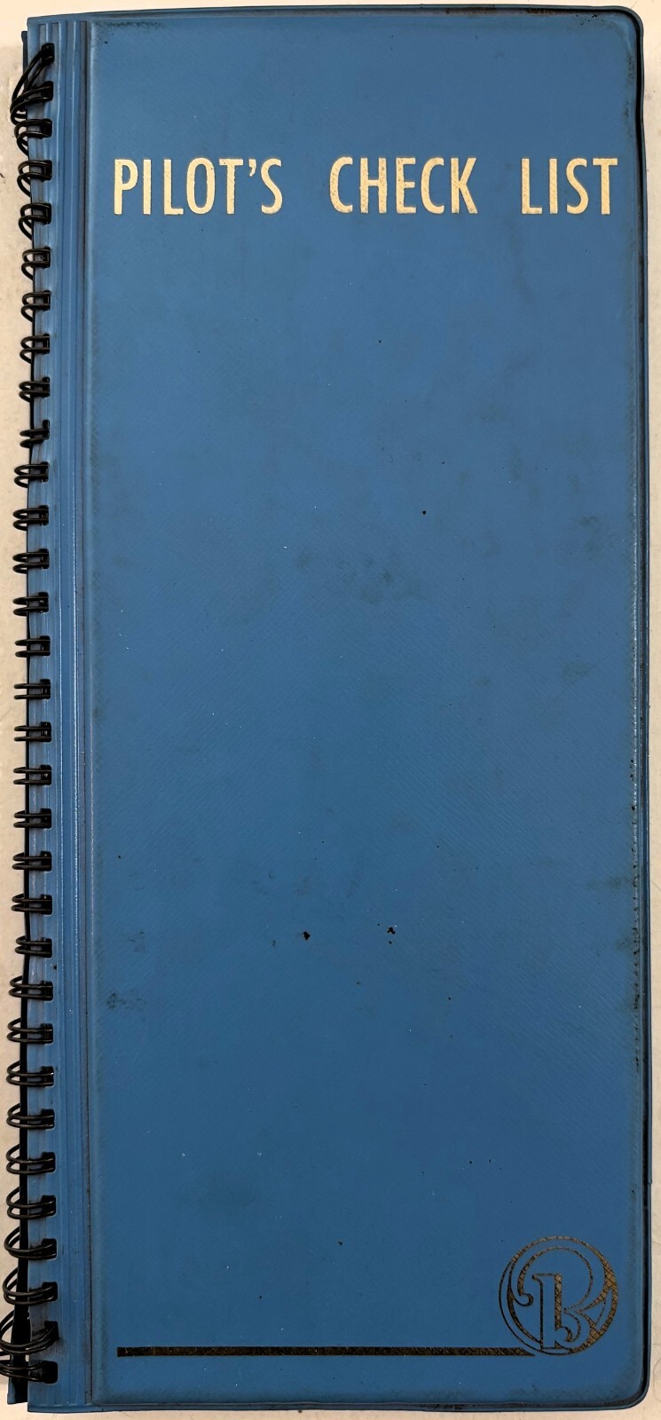 Beechcraft King Air Model 90 Pilot's Check List, 1968