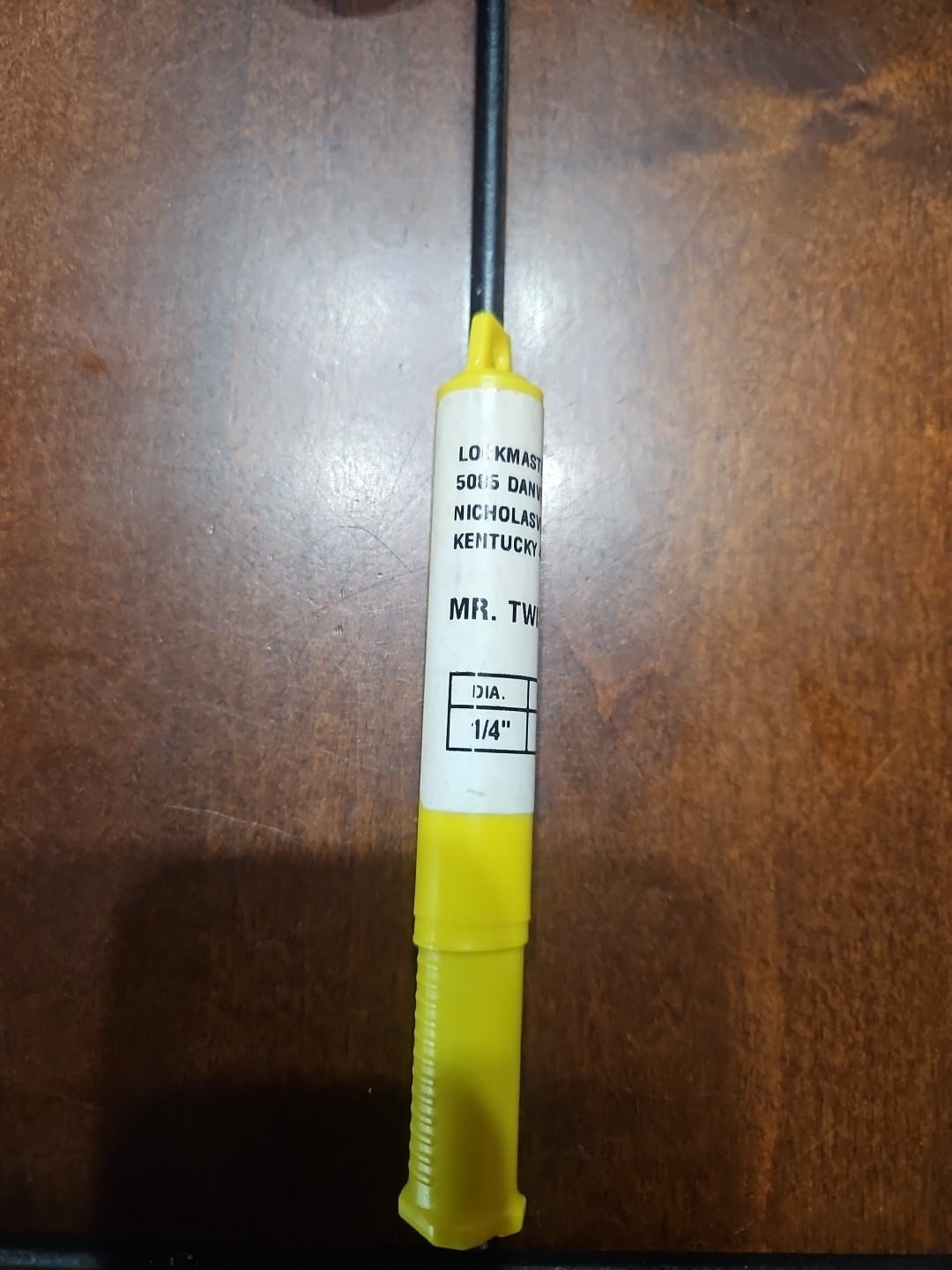 1/4" Mr Twister 4 inch LOCKMASTER LOCKSMITH Hardplate Safe Drill Bit