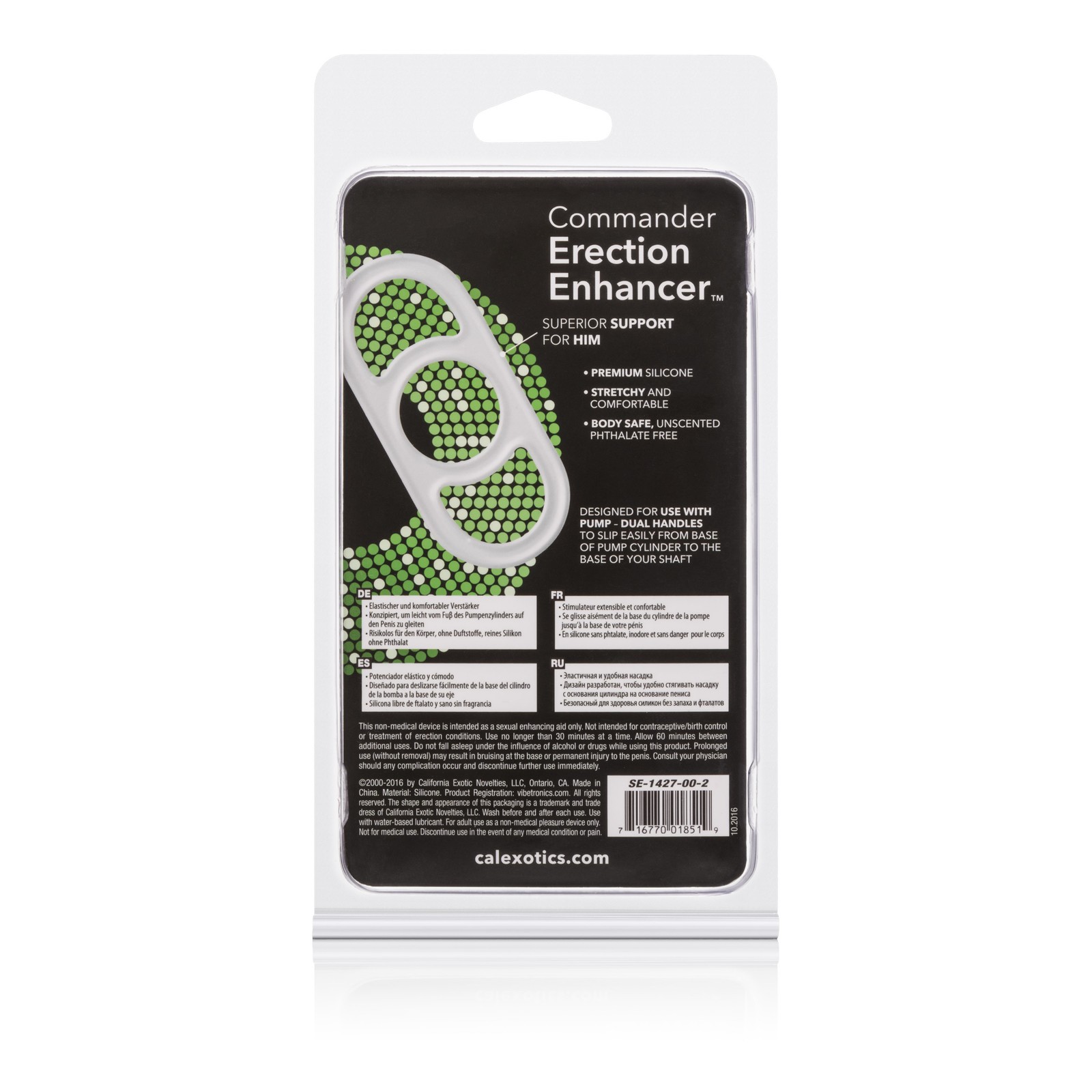 Calexotics Commander Erection Enhancer Hp-Se1427002 Silicone Two-Handled