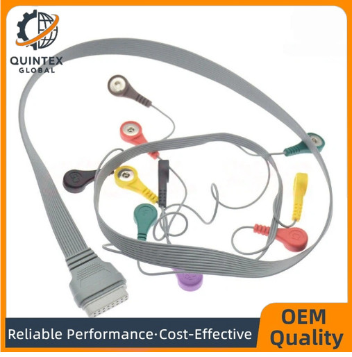 Holter ECG Cable 16pin 10 Leads Snap Leadwires Compatible EDAN SE-2003/SE-2012
