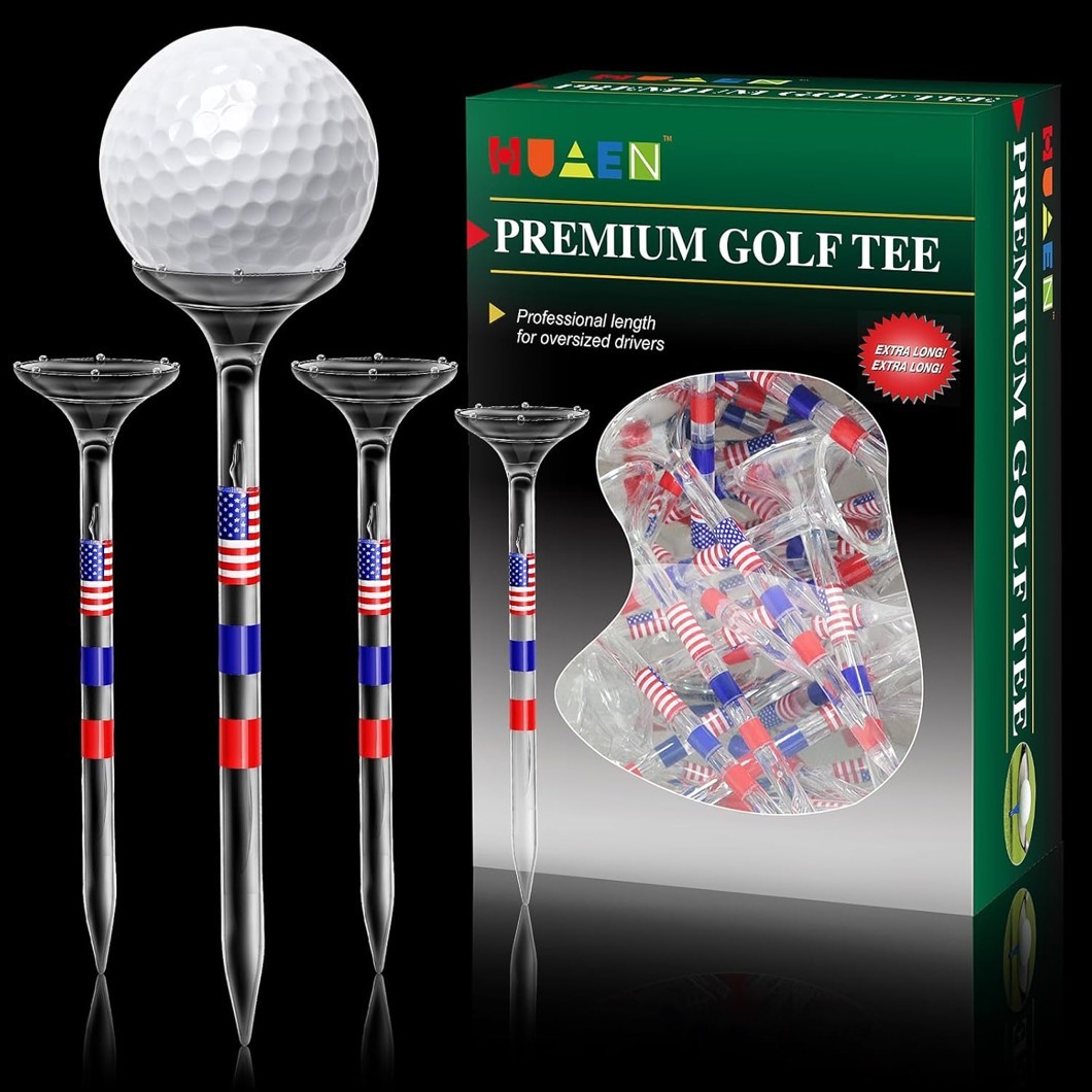 Golf Tees Set 3 1/4 Inch Plastic Tees Bulk Unbreakable Reduces Friction Side