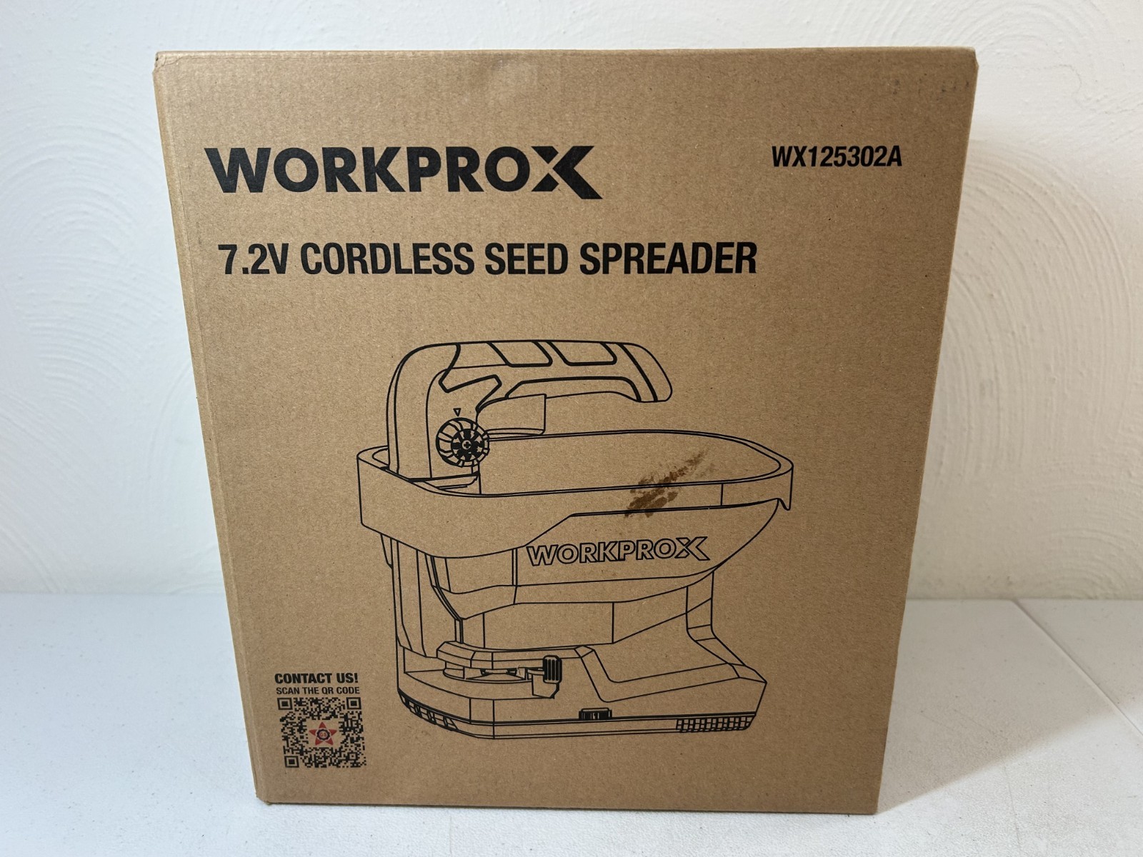 WORKPROX 7.2V Cordless Lawn Garden Fertilizer Spreader Seed Spreader WX125302AE