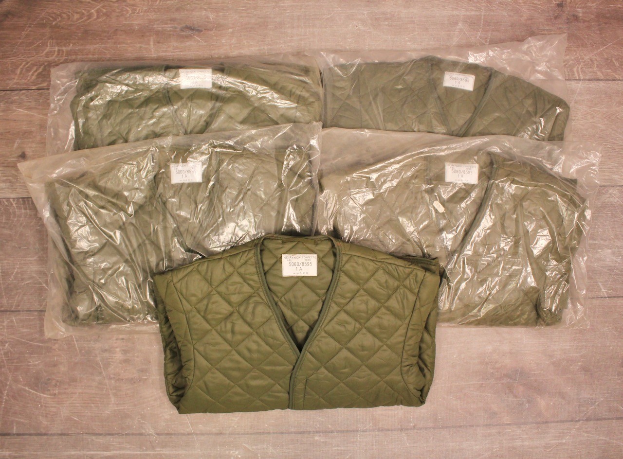 Men's VTG NOS 80s 90s ABL Belgian Army Quilted Field Jacket Liner Lot of 5 S 1A