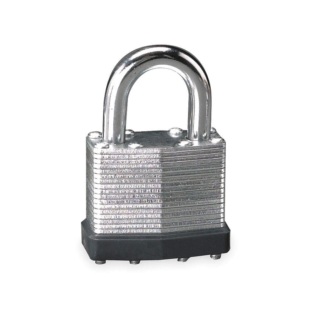 GRAINGER APPROVED 1XRT5 Keyed Padlock, 3/4 in,Rectangle,Silver 1XRT5