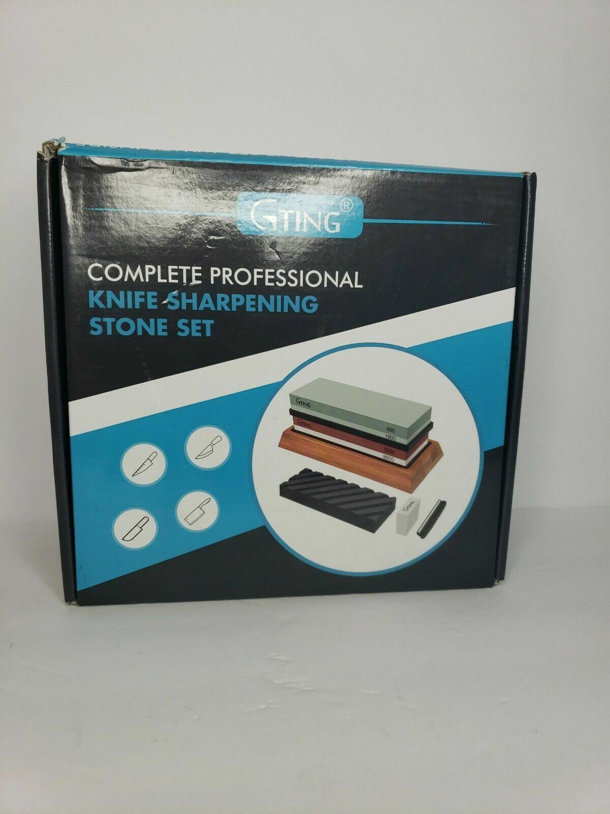 Gting Knife Sharpening Water Stone, Set 400 1000 3000 8000 Grit