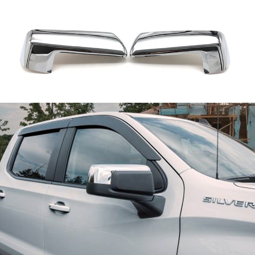 For 2019-2026 Chevy Silverado / GMC Sierra 1500 Chrome Top Half Mirror Covers