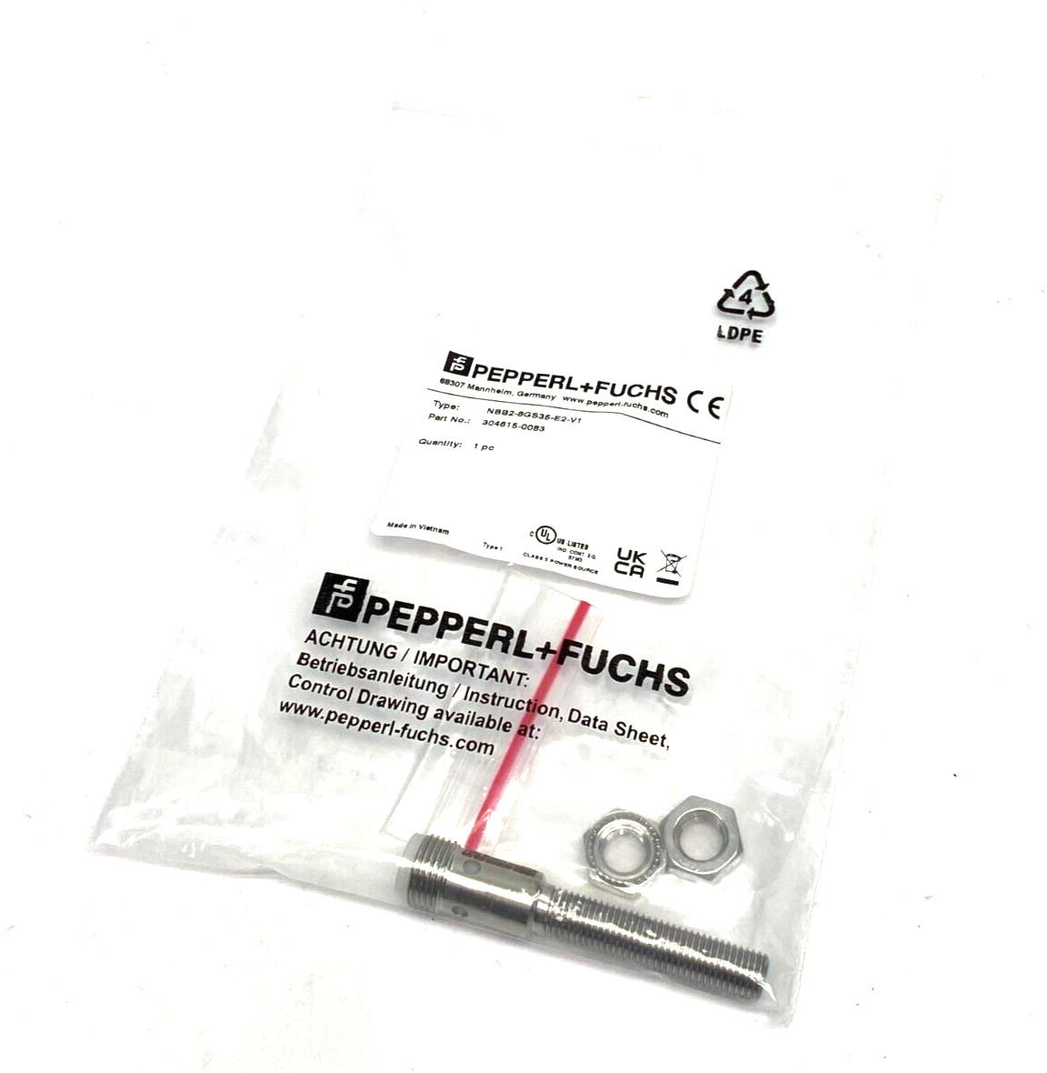 Pepperl+Fuchs NBB2-8GS35-E2-V1 Inductive Proximity Sensor 2mm Flush 304615-0083