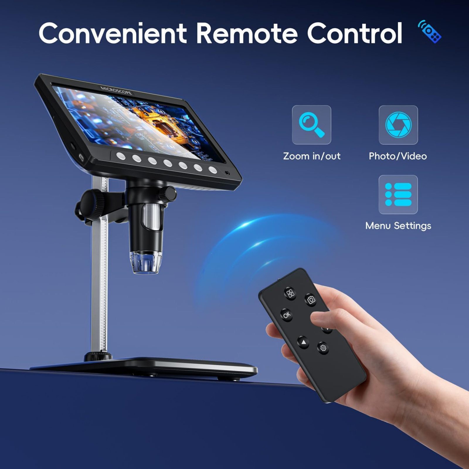 1200X 1080P 7 "IPS Screen Video Focusing Digital Microscope Camera Tool