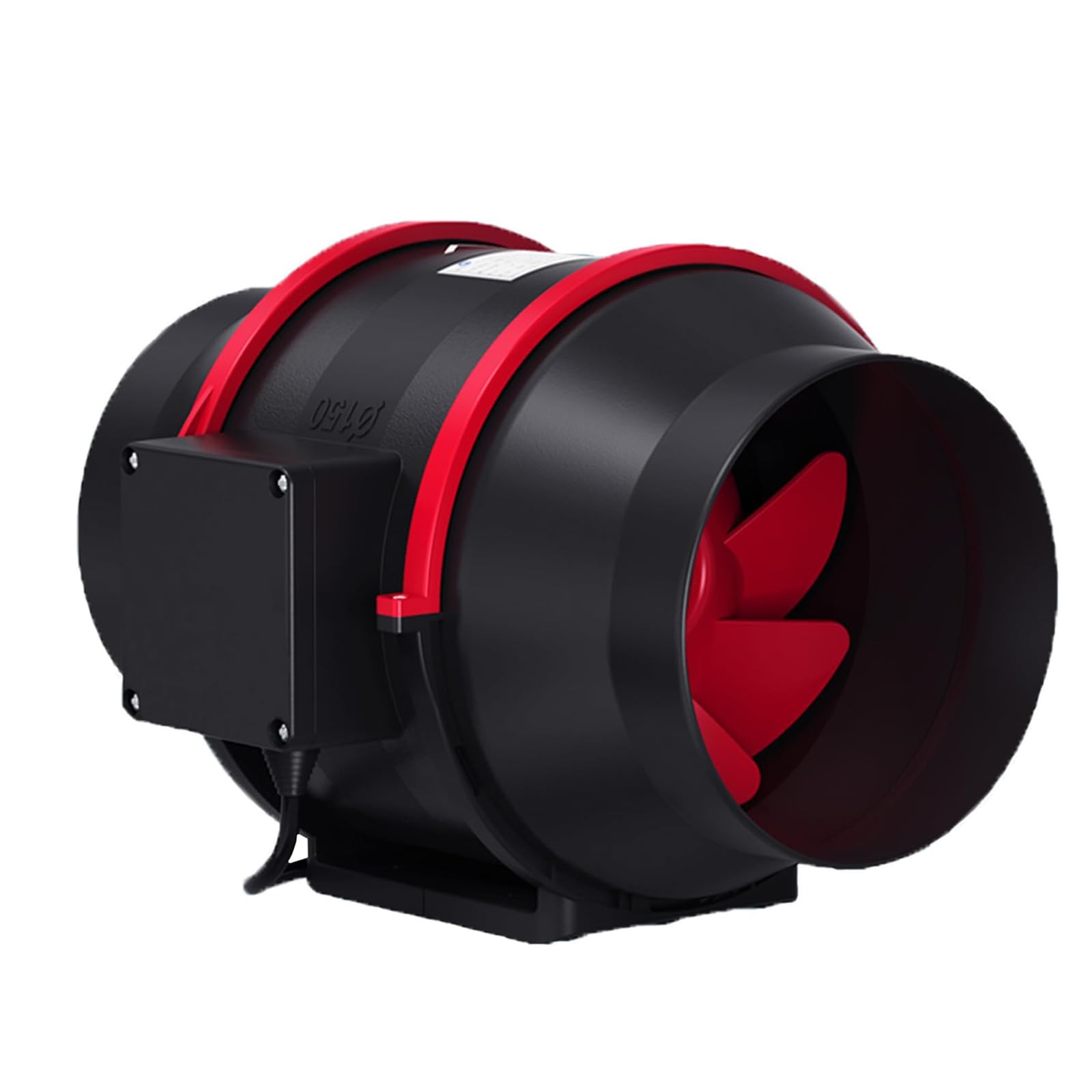 6" Inline Duct Fan 312 CFM Ventilation Exhaust Fan with Variable Speed Contro...