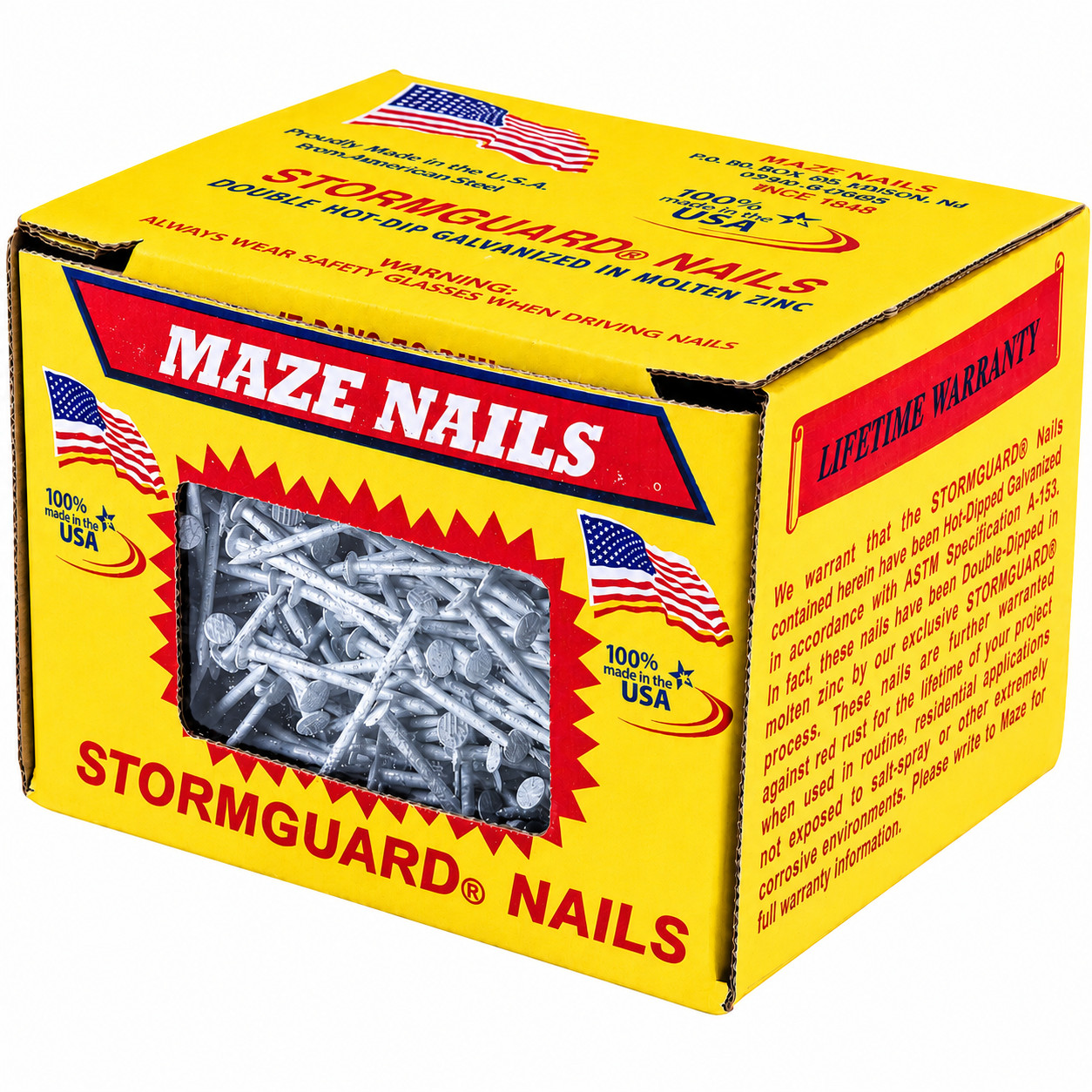 Maze Nails Stormguard Ring Shank Nails Double Dipped WHITE 5LBS Box