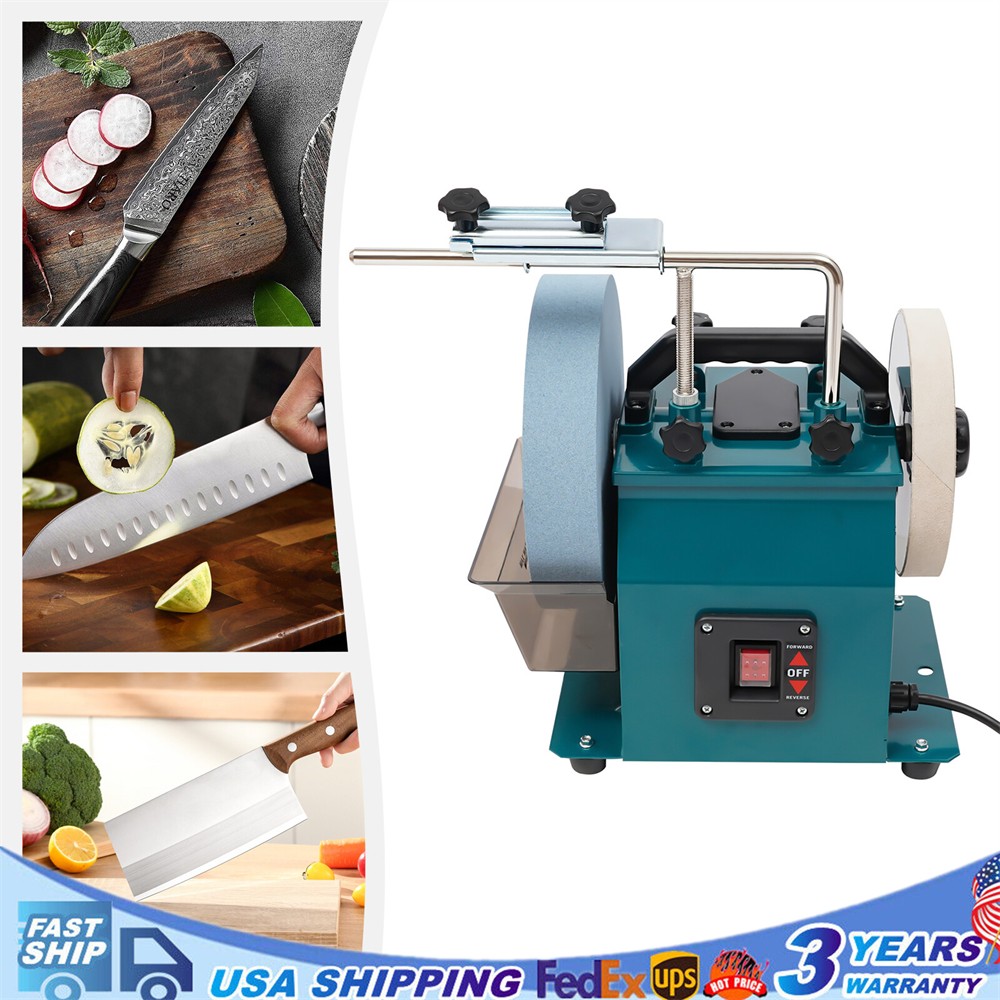 Electric 240w Sharpener Water-cooled Grinder Machine Planer Knife Blade 1425 Rpm