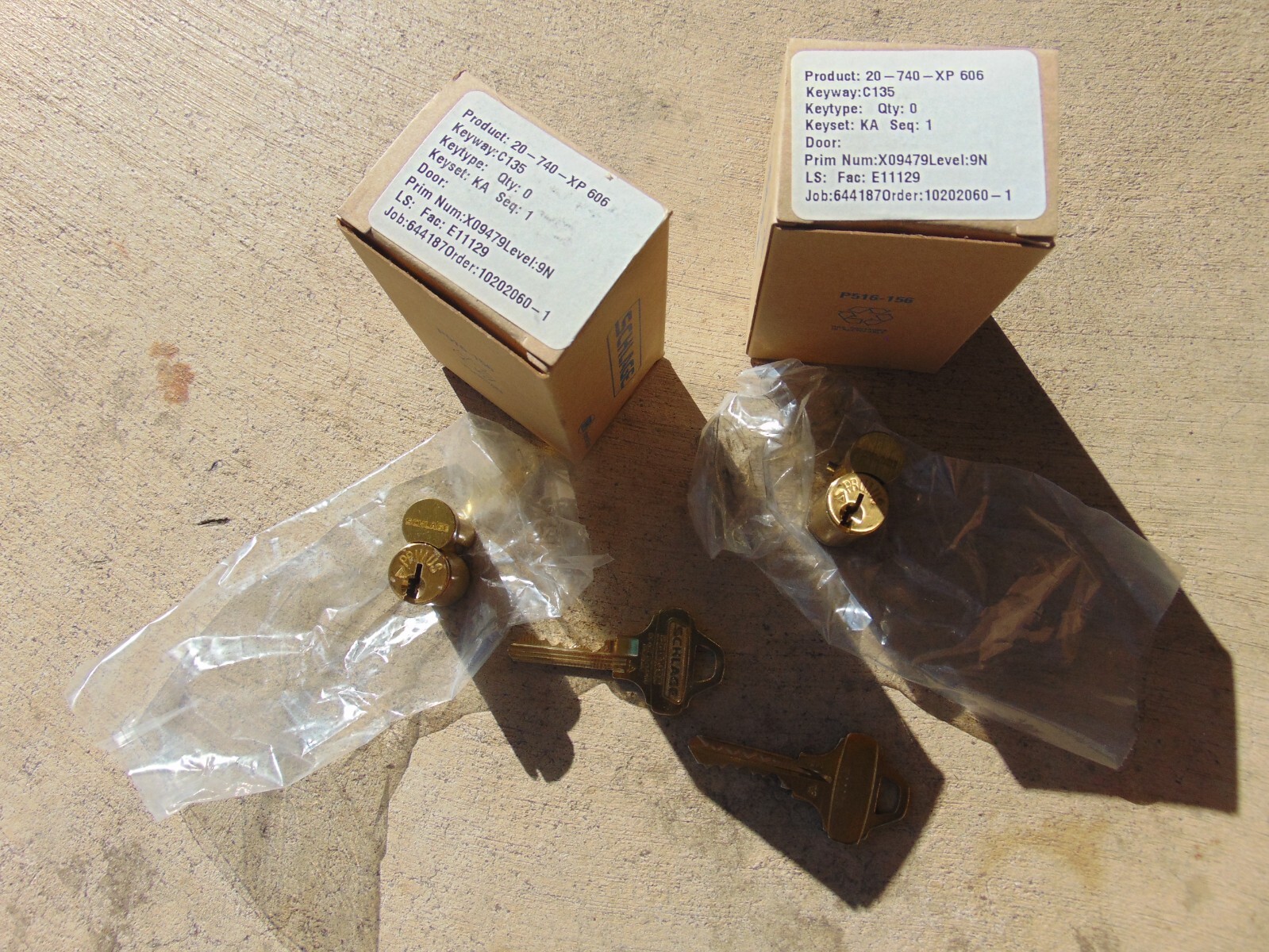 2  EVEREST SCHLAGE PRIM C135 XP 606  IC CORE LOCK   WITH 2 KEY      LOCKSMITH