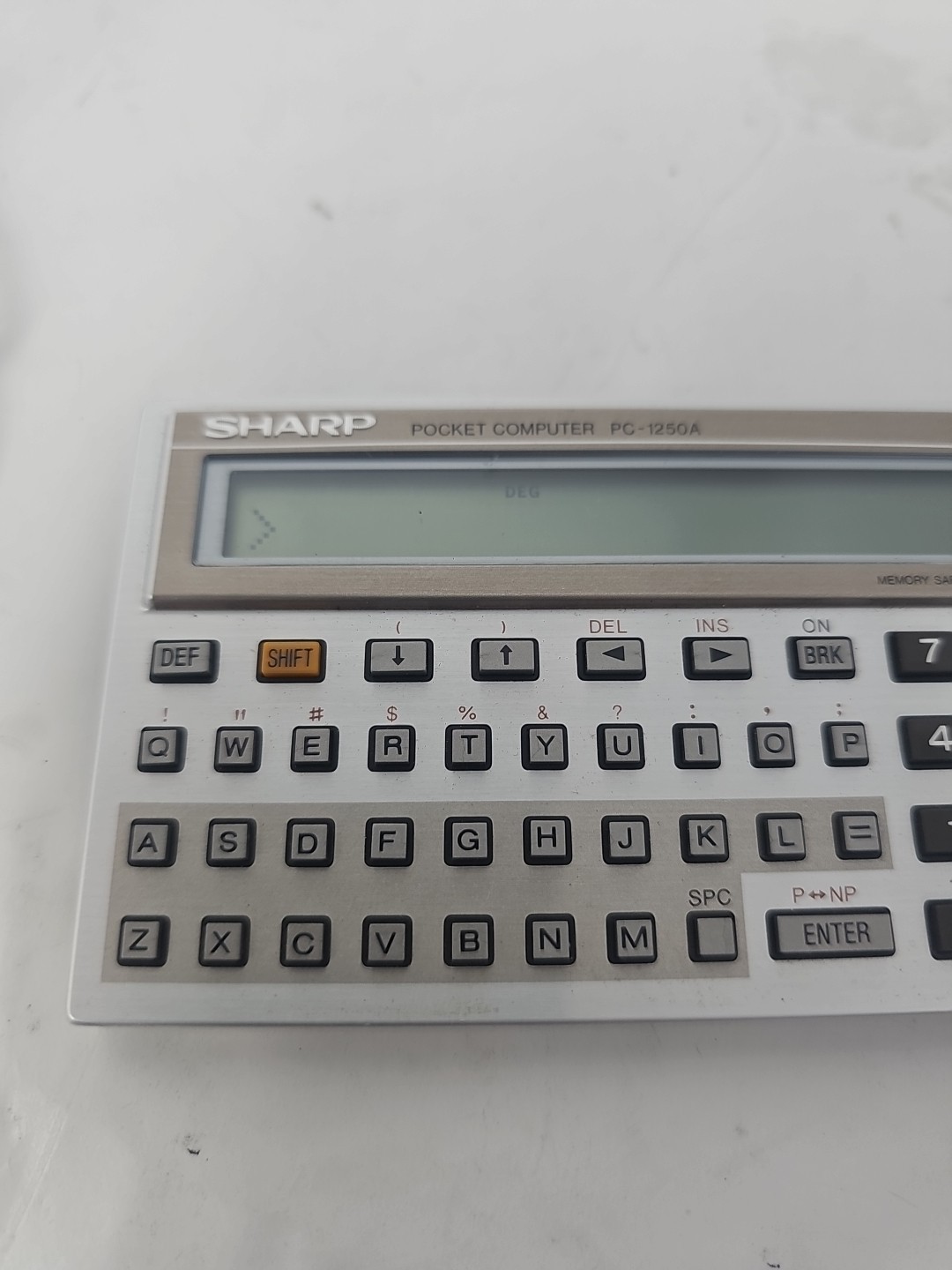 Sharp PC-1250A Pocket Computer w/ Case Tested Works