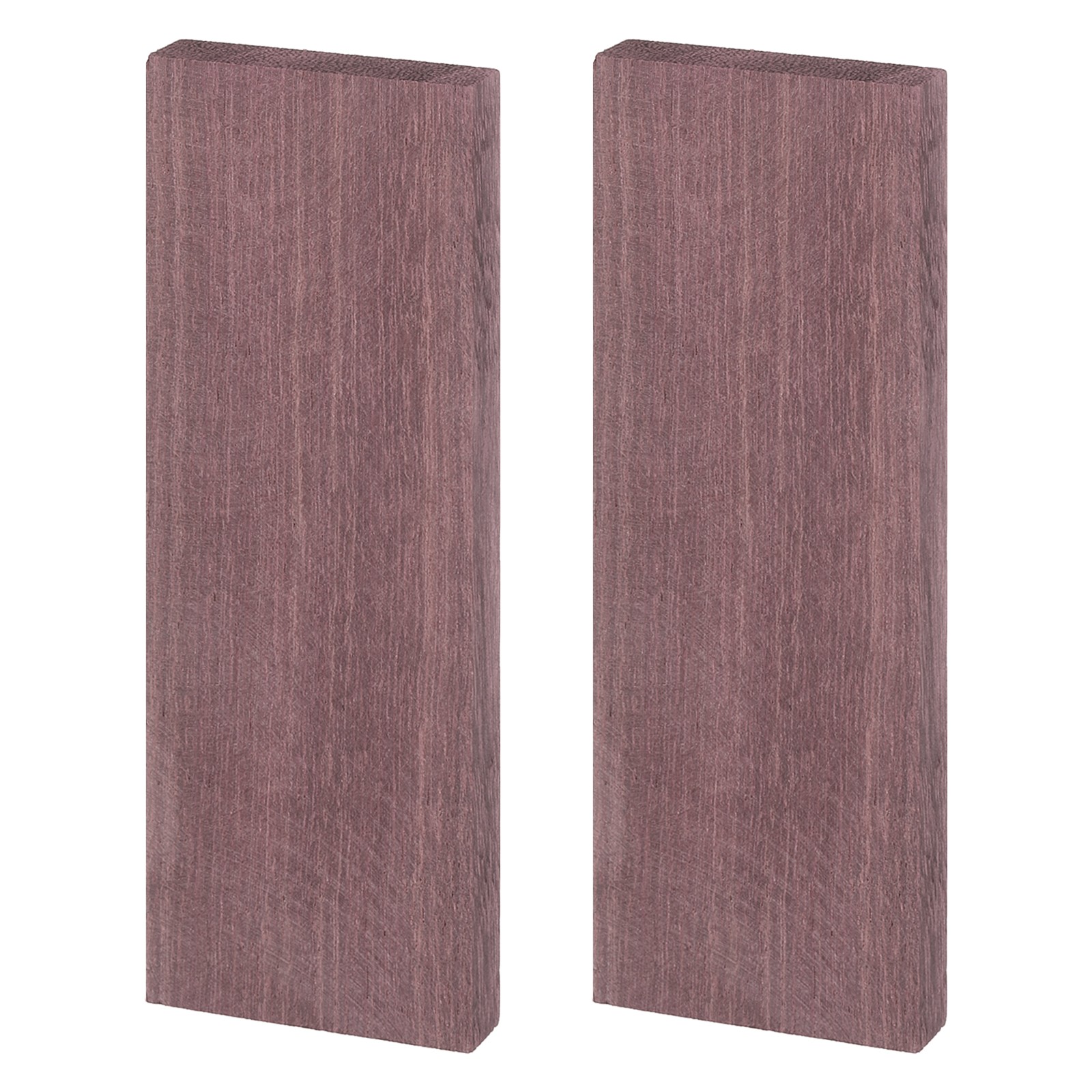 2PCS Knife Handle Material 4.7" × 1.6" × 0.4" Handle Scale, Violet Wood