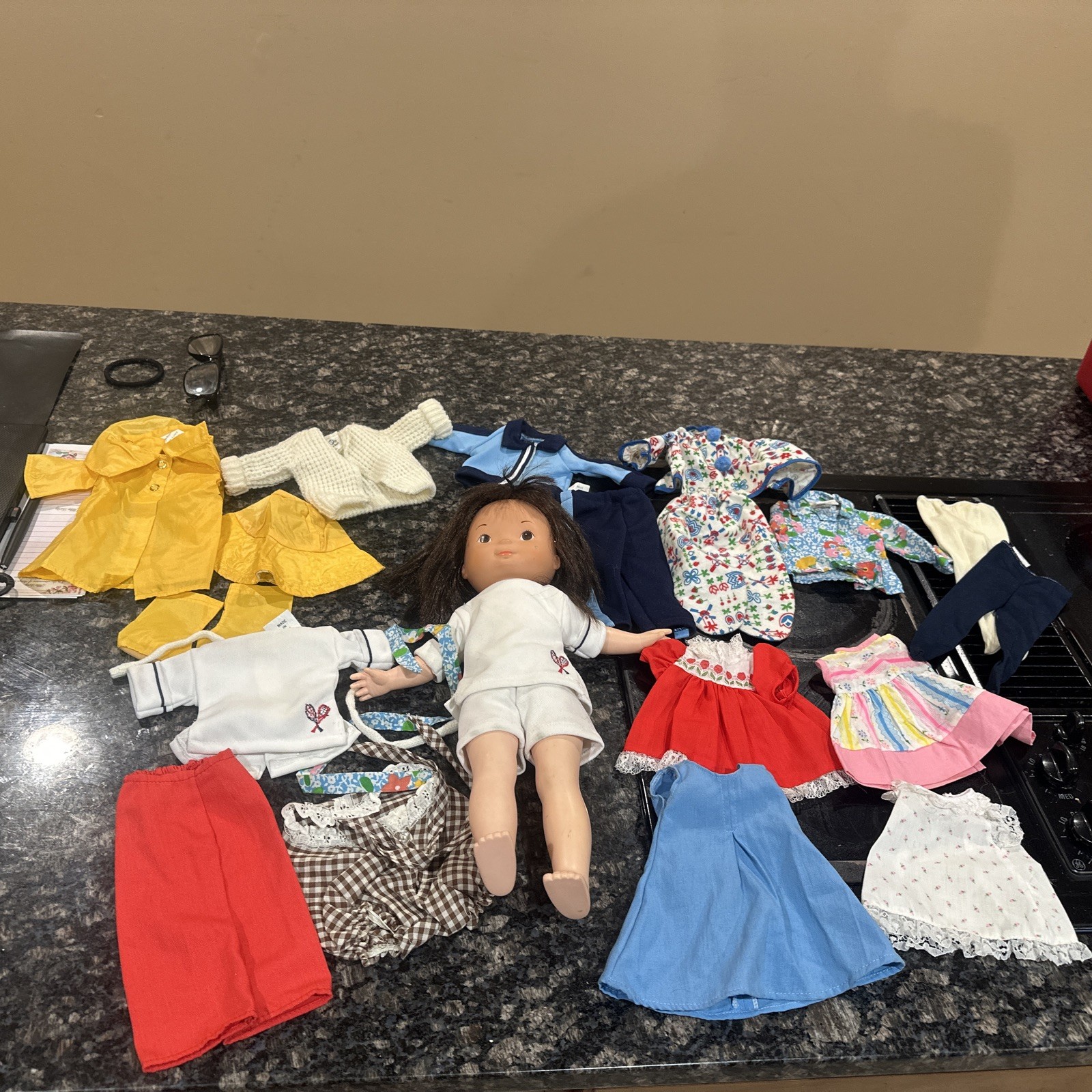 Vintage Fisher Price My Friend Jenny Doll With Original Clothes Lot  Rain Coat
