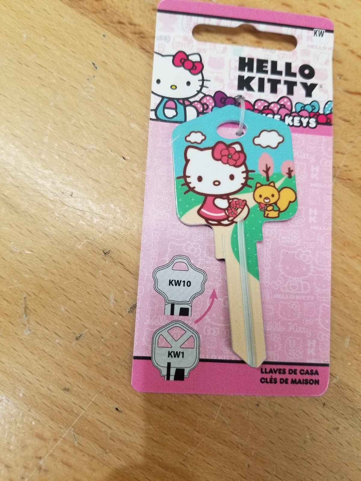 HELLO KITTY SPRINGTIME KWIKSET KW1/KW10 KEYBLANK - READ DETAILS BELOW
