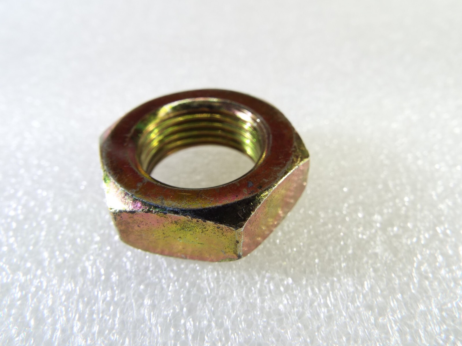 QTY2 JAM NUT 3/4-16 RH HEX 1" FLATS THIN .426 HALF Steel Yellow zinc grade 5