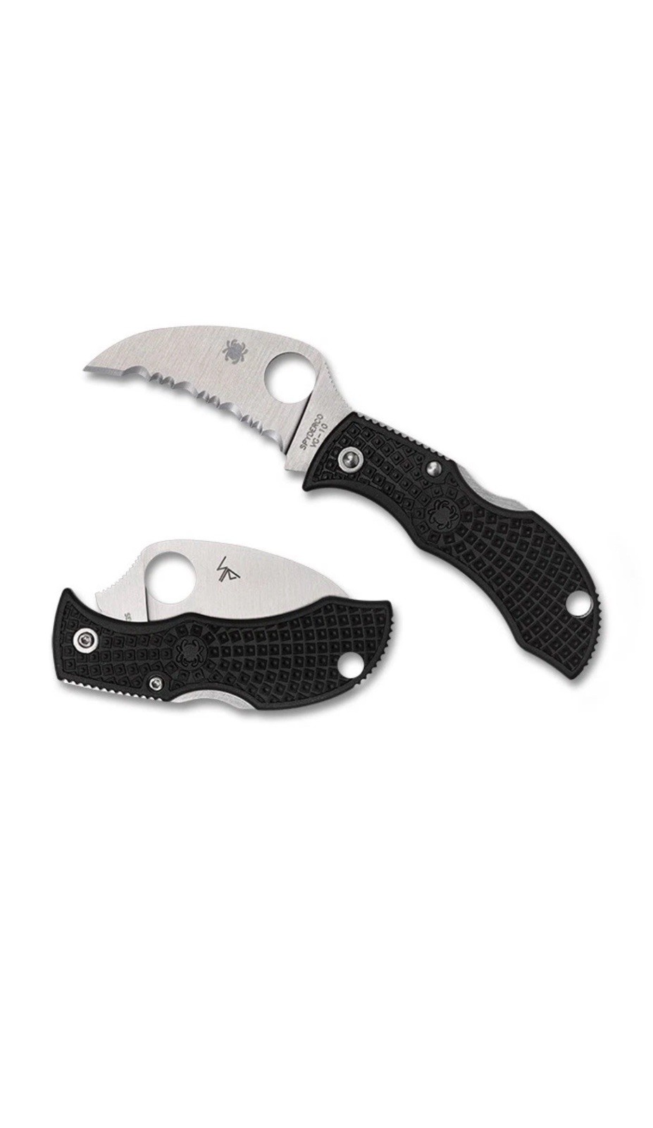 Spyderco Knives ManBug Back Lock MBKHBS Black FRN VG-10 Stainless Pocket Knife
