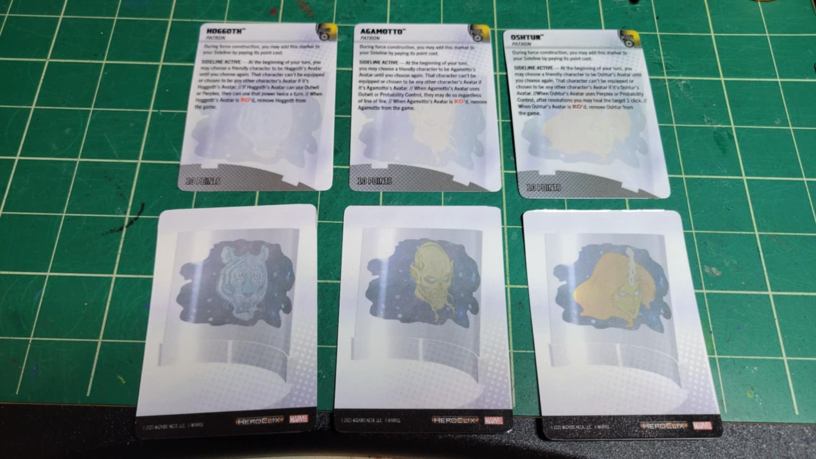 Heroclix Marvel Strange Tales Possesor and Patron Character Stat Cards 6x