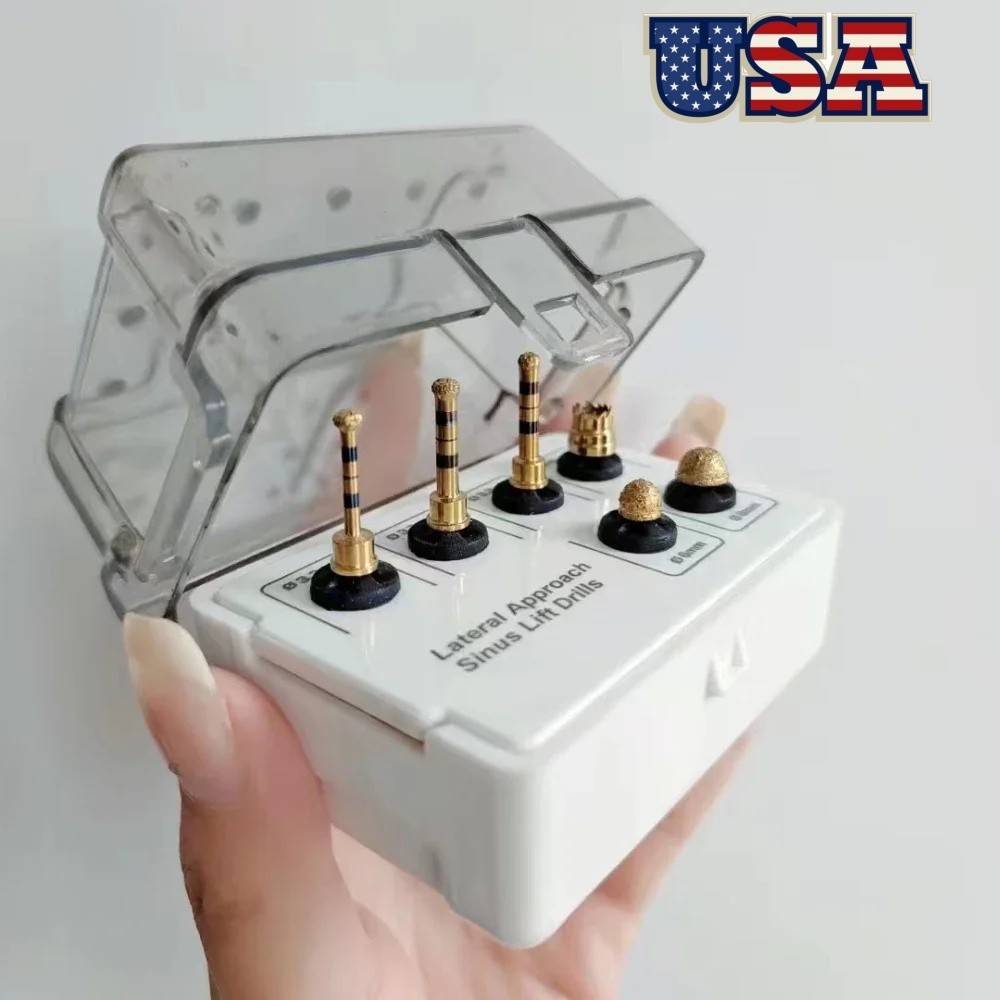 Dental Implant Sinus Lift Membrane Diamond Drill Lateral Approach Reamer kit USA