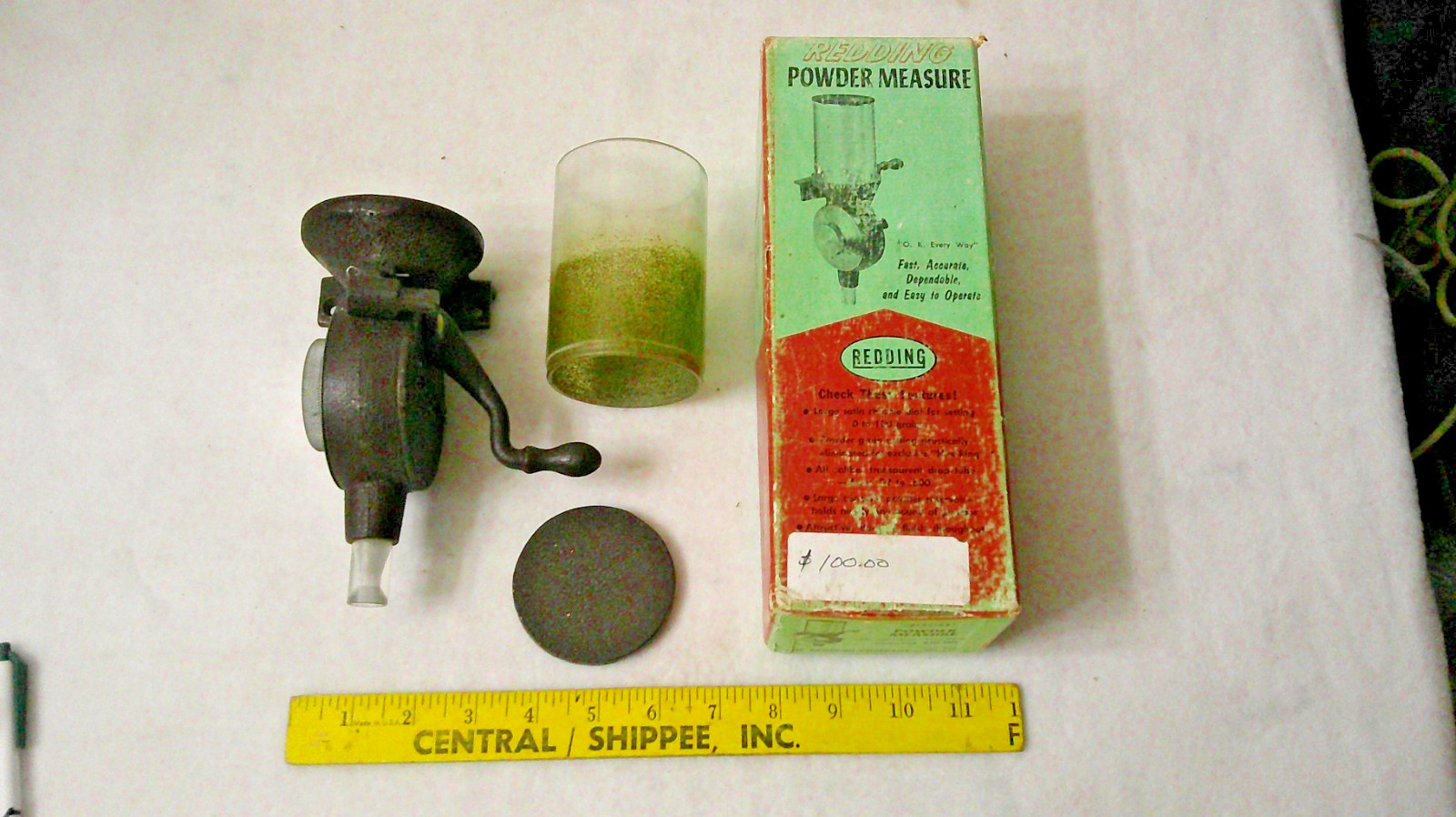 Vintage Redding Micrometer Dial Adjustment Powder Measurer IN BOX