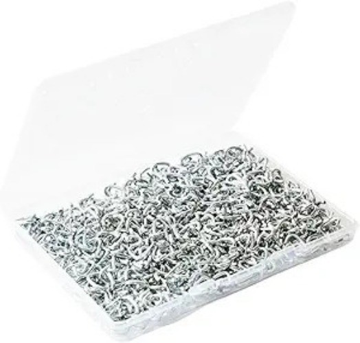 600 Pcs 3/8" Galvanized Hog Rings Professional Upholstery Hog Rings Style: 3/8