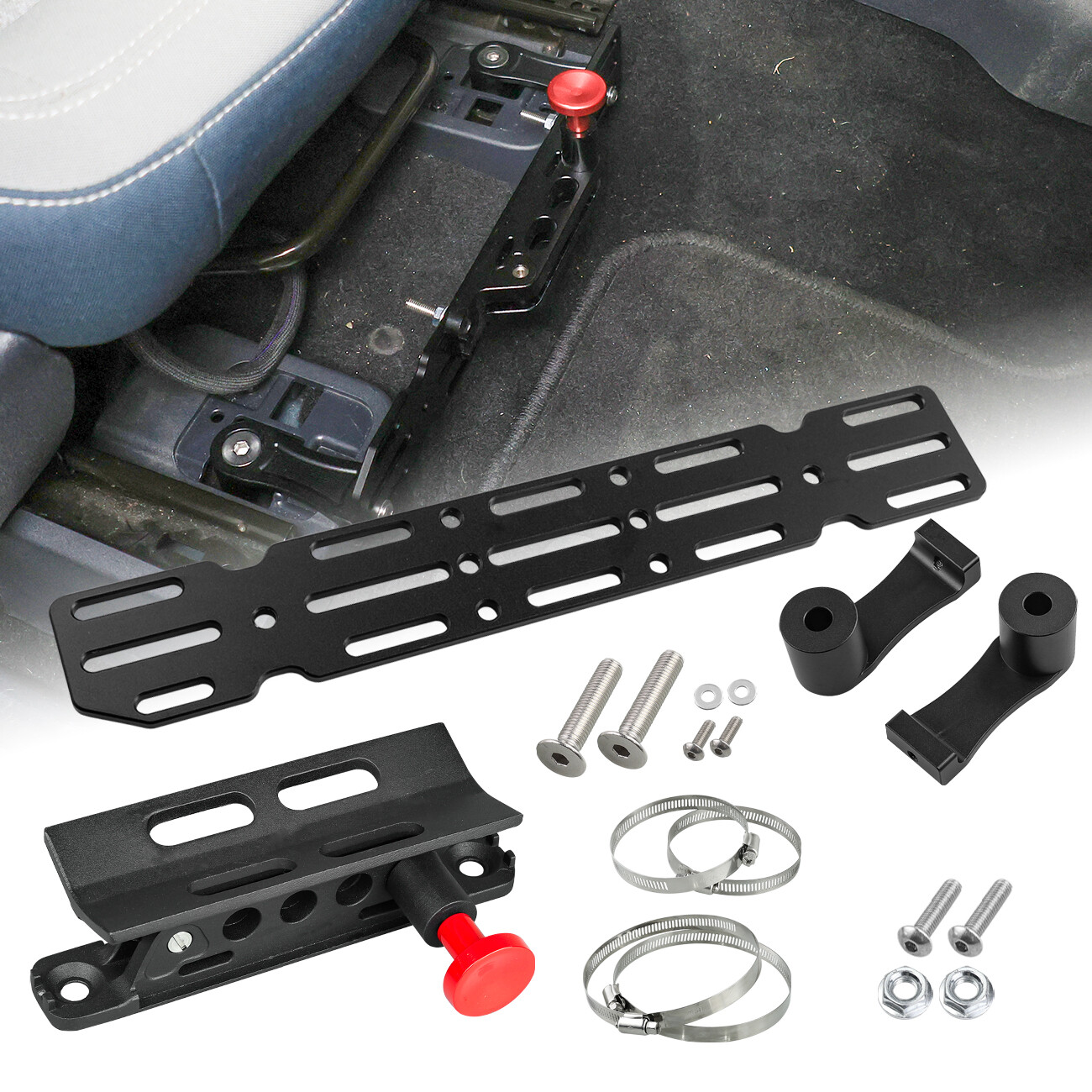 Car Roll Bar Fire Extinguisher Holder & Seat Mount Panel For 21+Ford Bronco 2/4D