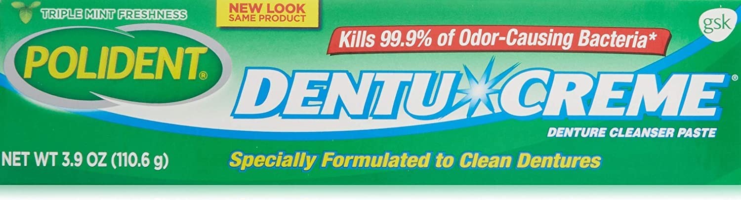 Polident Non Abrasive Denture Cleanser 3.9 Ounce Pack Of 1 Freshens Breath