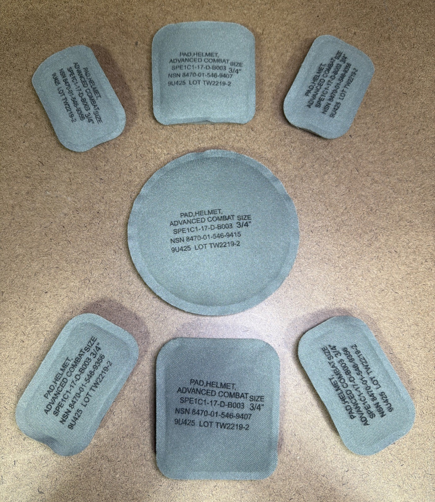 US Military Foliage Green ACH Pad Set Advanced Combat Helmet Pads Complete ACU!