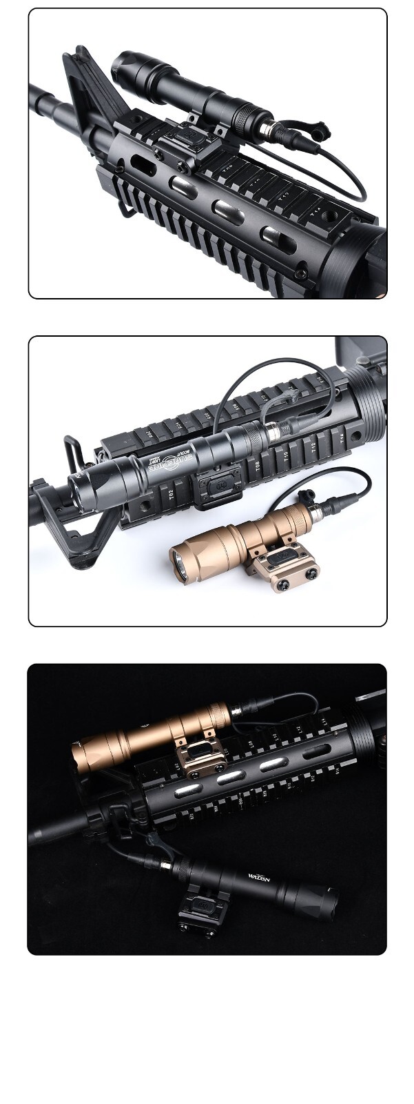 WADSN Tactical M300/M600 Flashlight ModButton Switch With Mount For Scout light