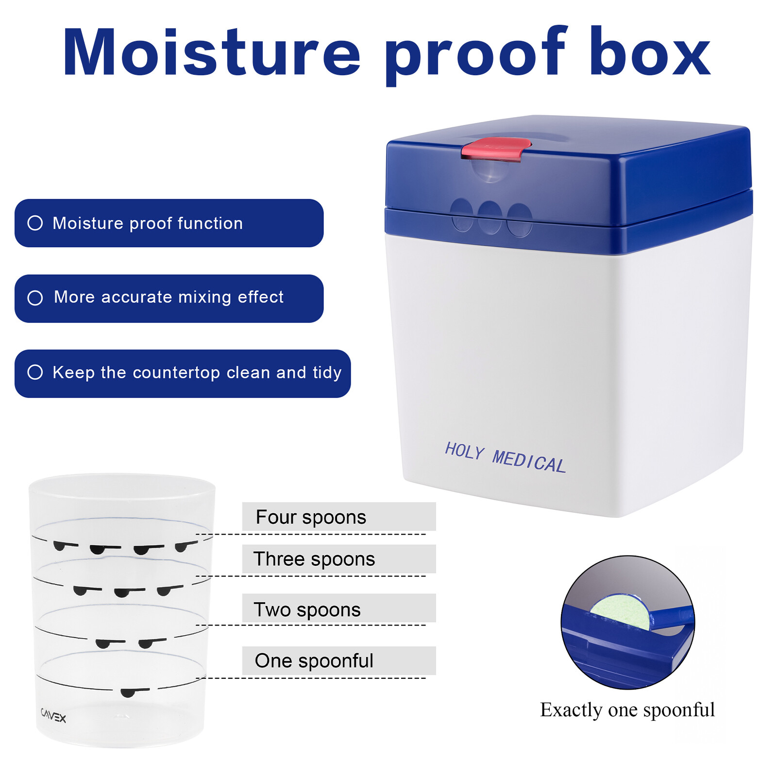 Dental Proof Box Stackable Storage for Impression Materials & Mixer Accessories