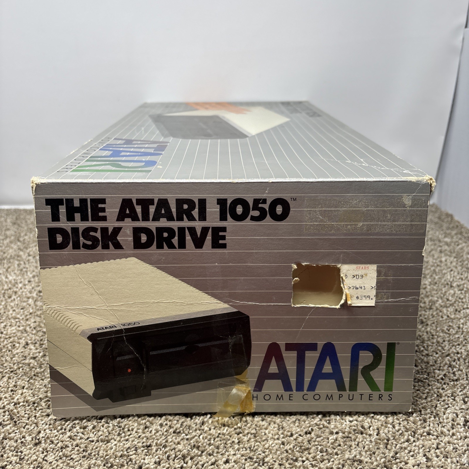 Atari 1050 Floppy Disk Drive Tested With All Cables Power And Data SIO In Box