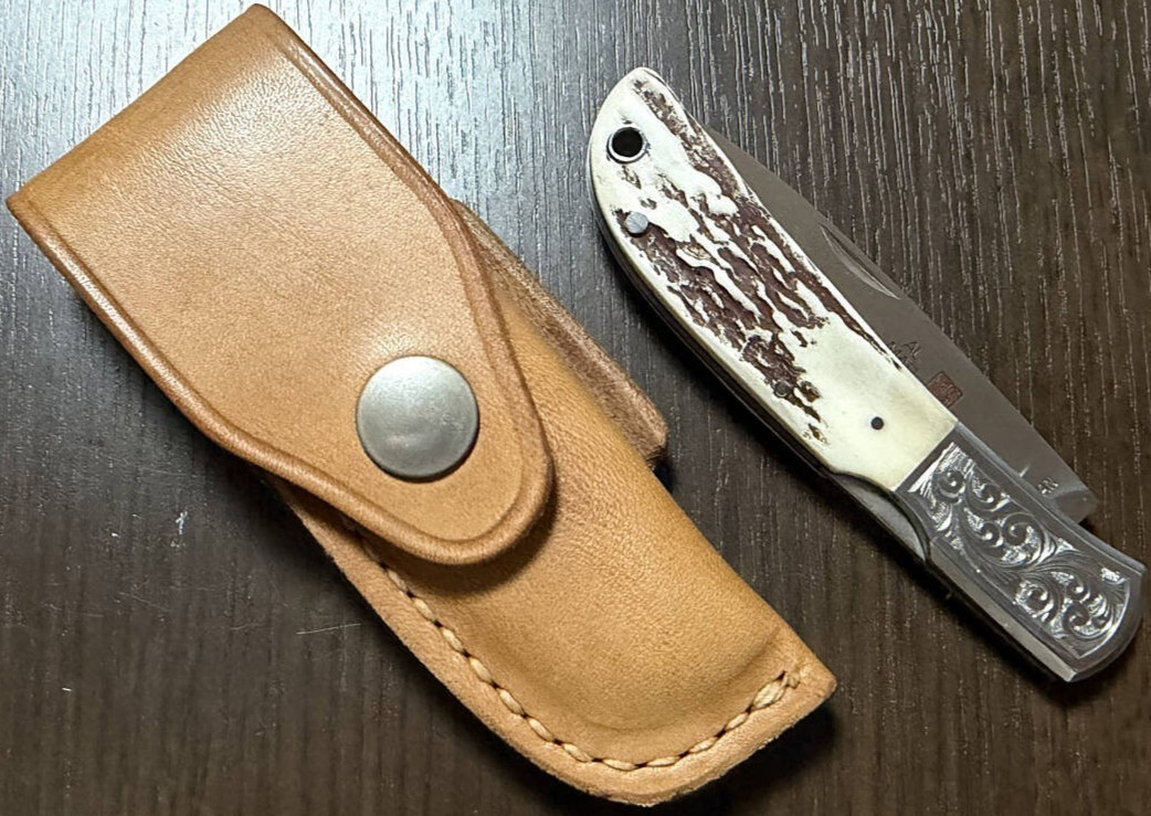 New AL MAR Custom Stag Handle Fixed Blade Knife Outdoor Camping