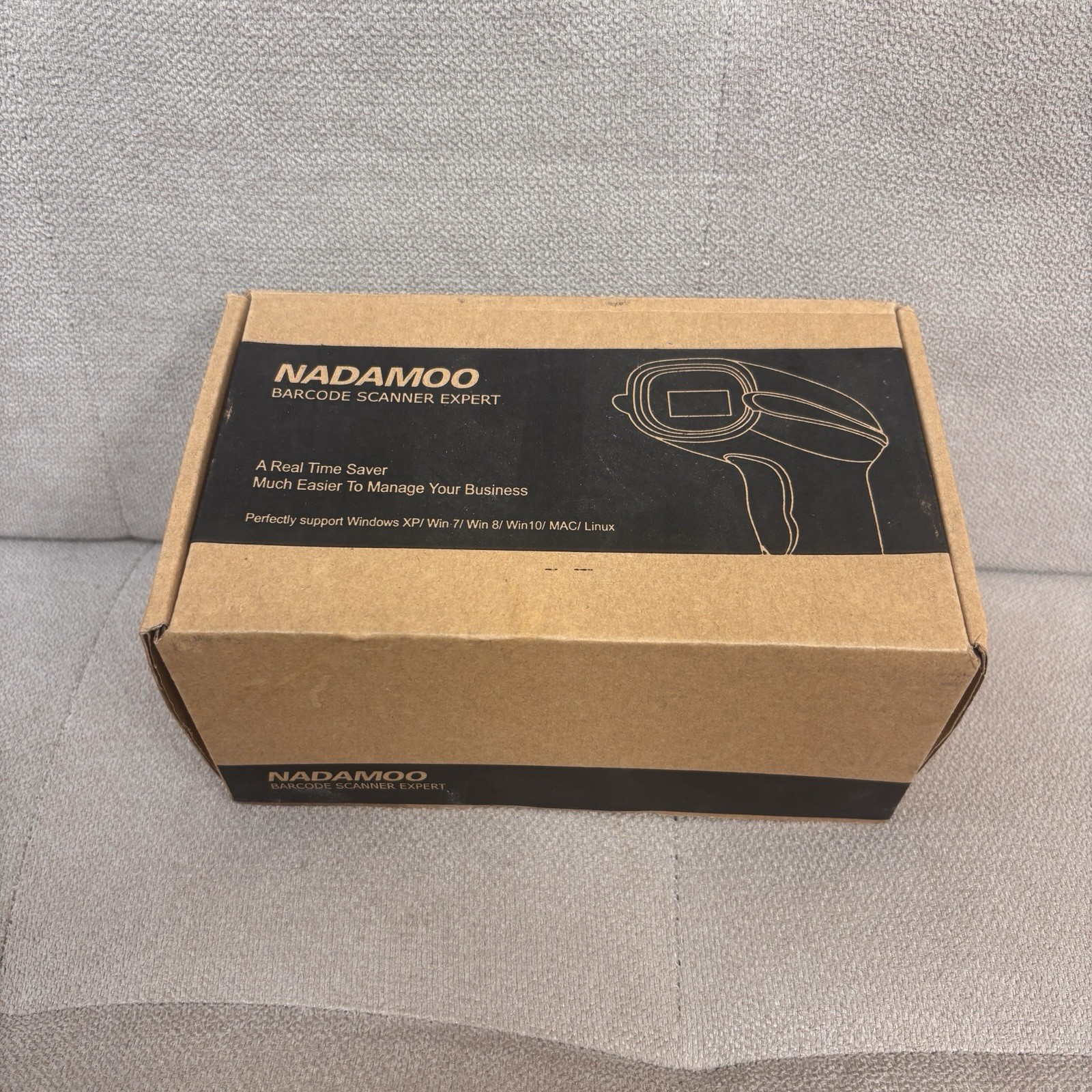 NADAMOO BUR3074 Wireless Barcode Scanner USB Receiver Cable Box