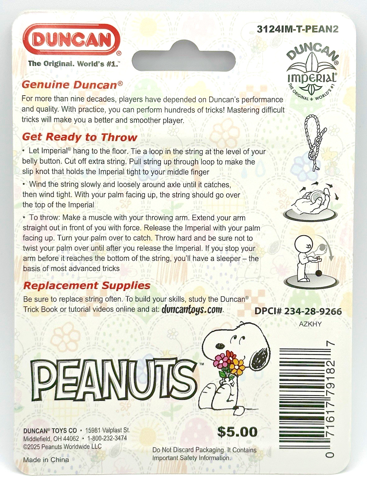 Duncan Peanuts Yo-Yo Imperial - Peanuts Theme - Special Edition - NEW SEALED