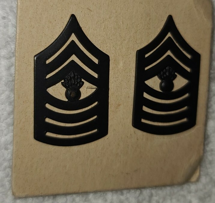 Retro Vanguard USMC Marines BLACK E-9 MASTER GUNNERY SERGEANT CHEVRONS BLACK