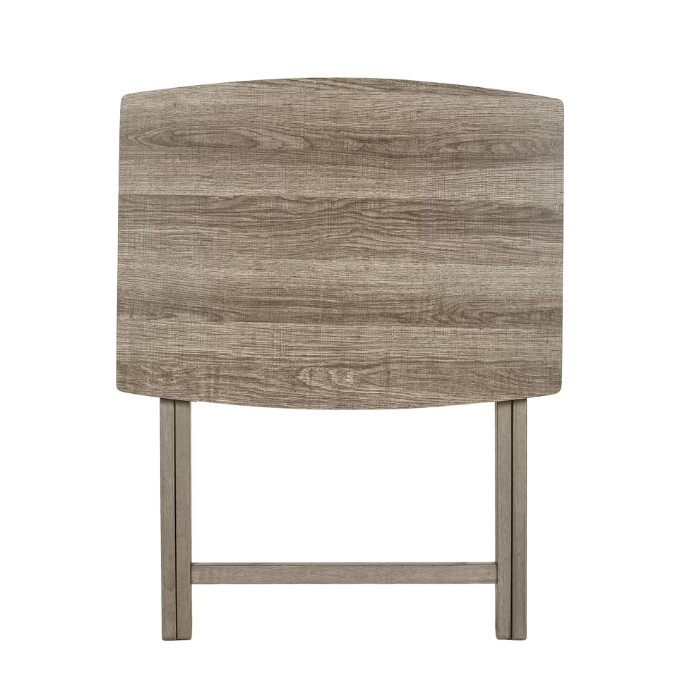 XL Oversized Rubberwood Folding TV Tray Table Rustic Gray Heavy Duty