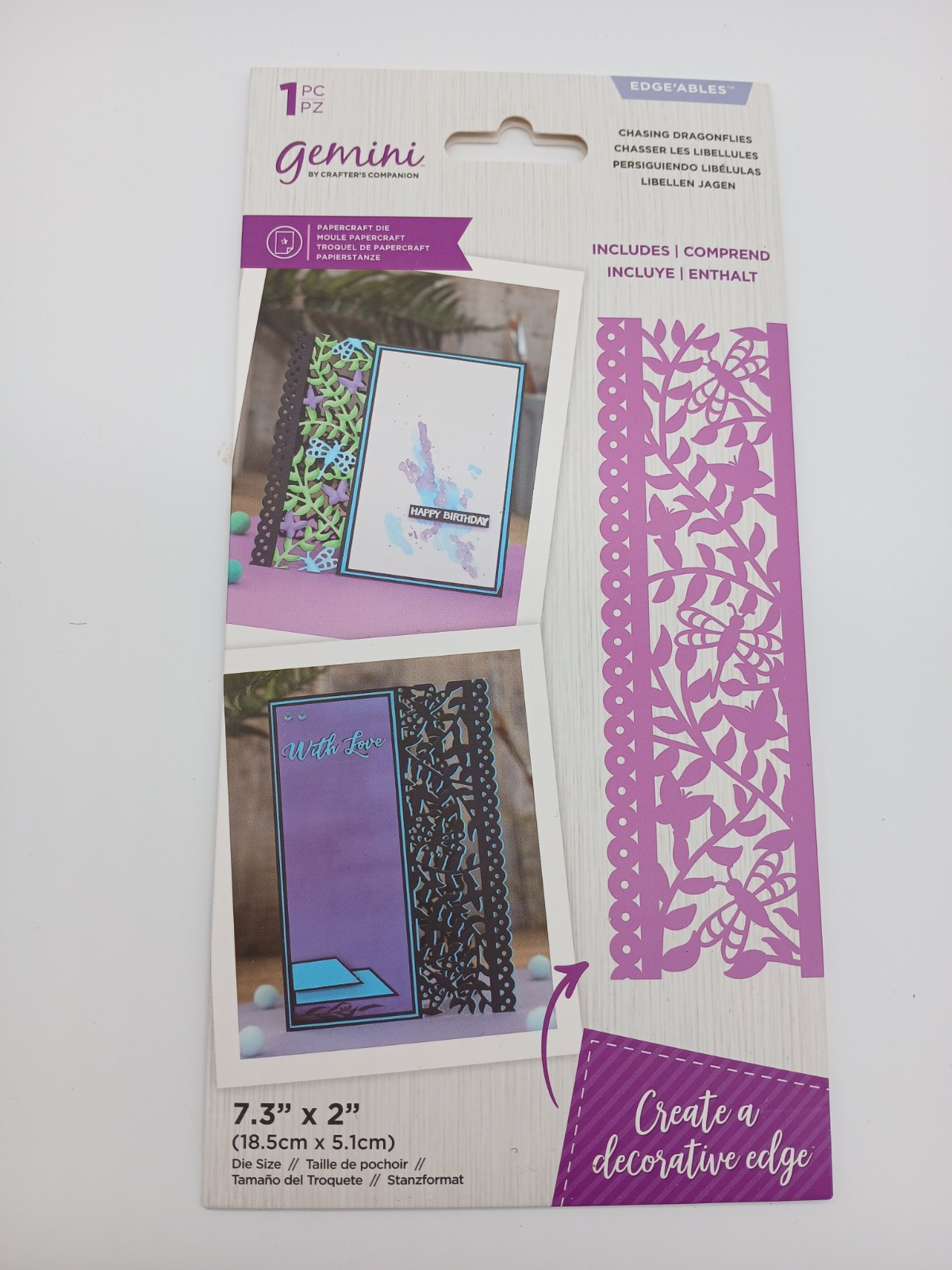 Crafter's Companion Gemini Create A Card Chasing Dragonflies Papercraft Die New