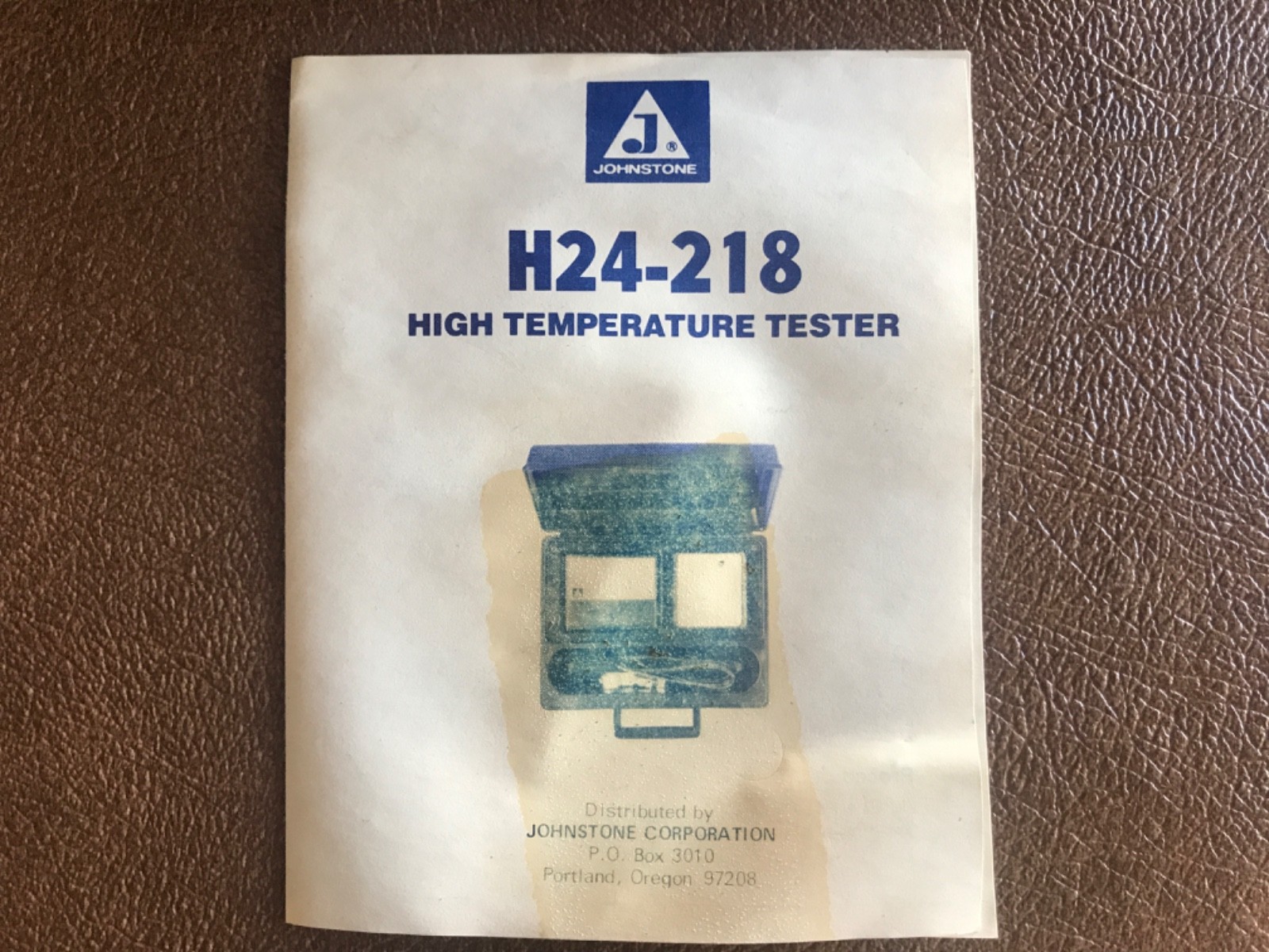Johnstone 1200 F H24-218 Temperature Tester with Plastic Case/Tools/Instructions