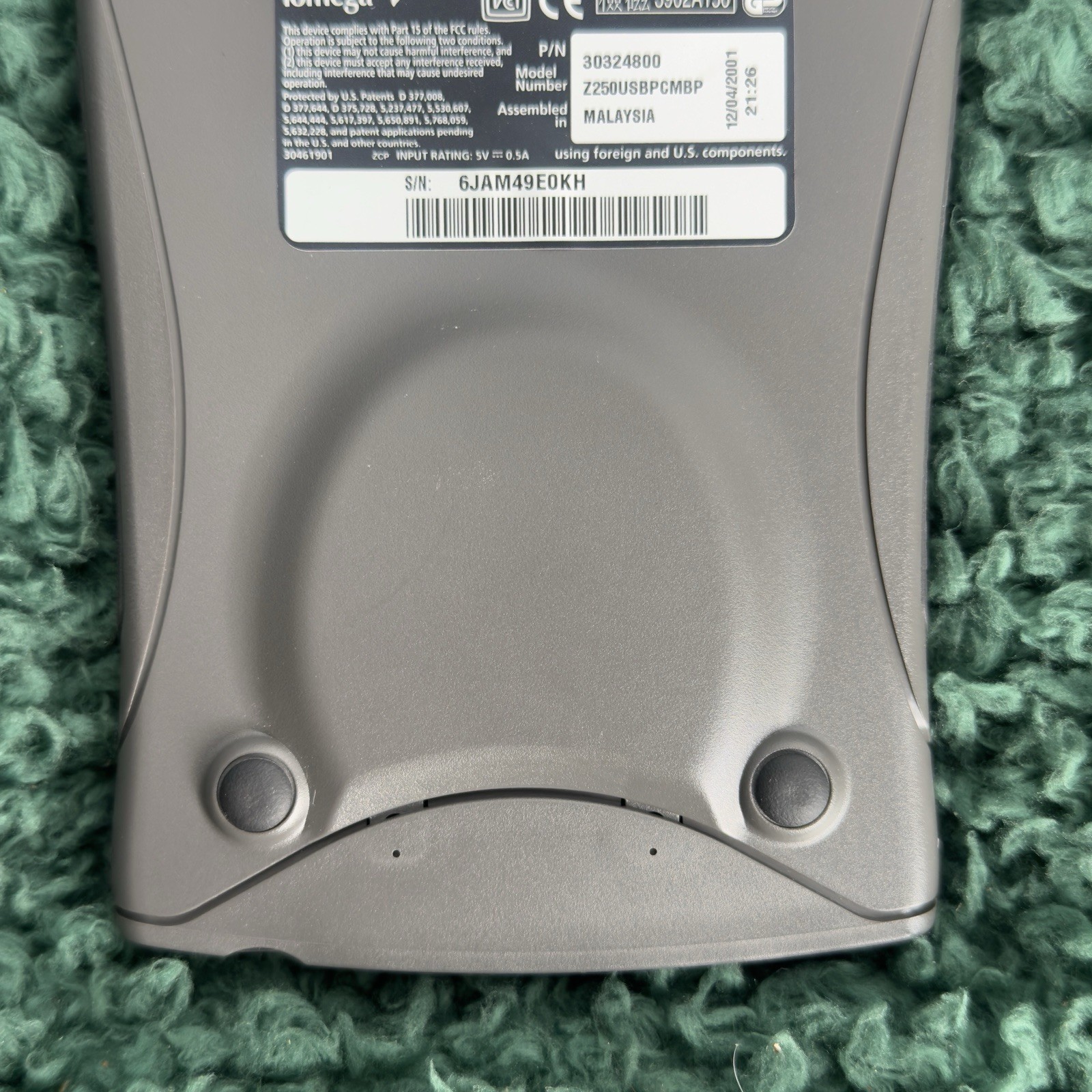 Iomega Zip 250 External Drive Data Blue USB Storage Disk Drive - Not Tested