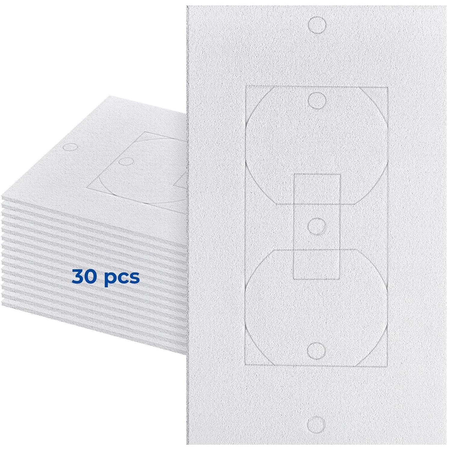 Wall Insulation Outlet Insulators Draft Sealer Kit 30 Pack White Electrical