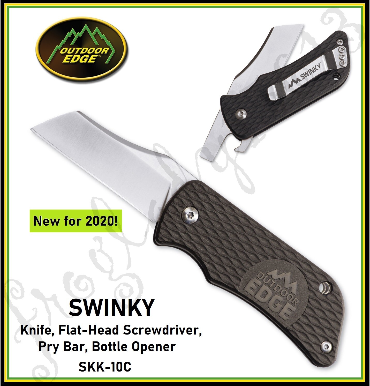 OUTDOOR EDGE Swinky - Knife, Bottle Opener, Screwdriver - New 2020 - SKK-10C