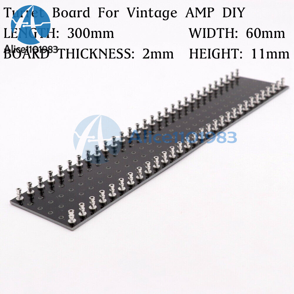 300x60x2mm 30x2 Hole Strip Terminal Turret Board 4 Vintage Tube Guitar Audio AMP