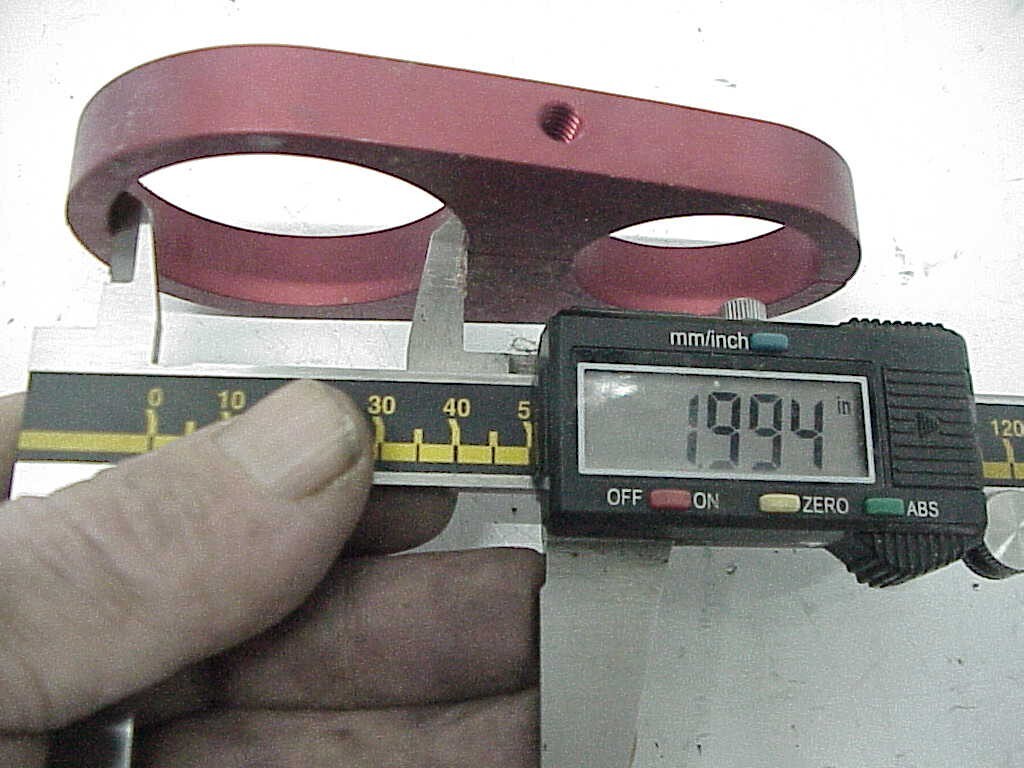 Red Aluminum 1.994" x 1.500" Fuel Filter Mount Bracket IMCA