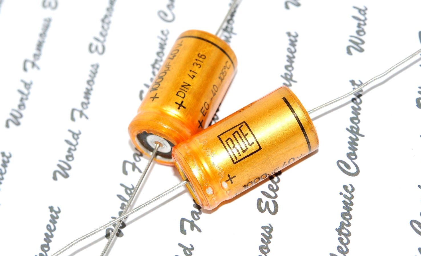 1pcs - ROE EG 1000uF 40V Axial Electrolytic Capacitor - For Audio NOS