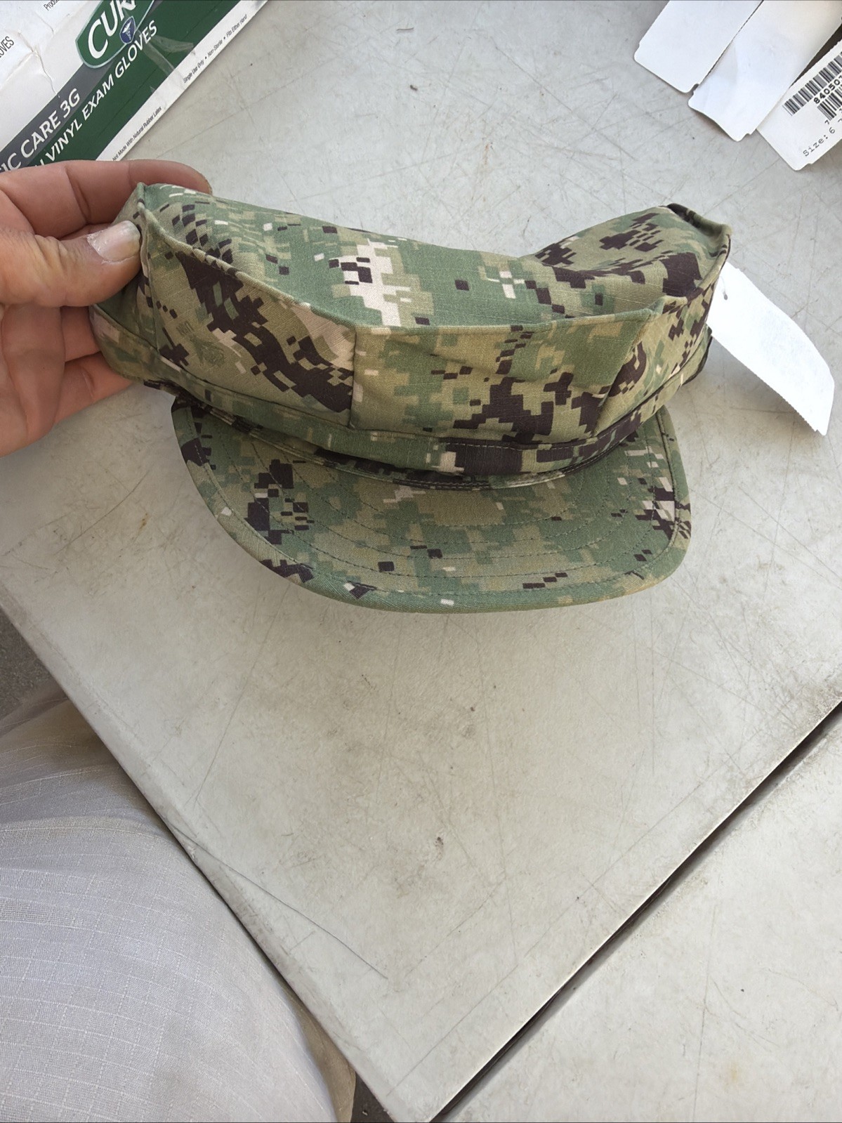 NWT NWU Type III Navy Seal? AOR2? Digital Woodland UTILITY 8 Point CAP Hat 8 1/2