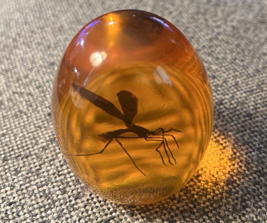Jurassic Park Mosquito in Amber Resin Prop Replica | Official Jurassic Park Coll