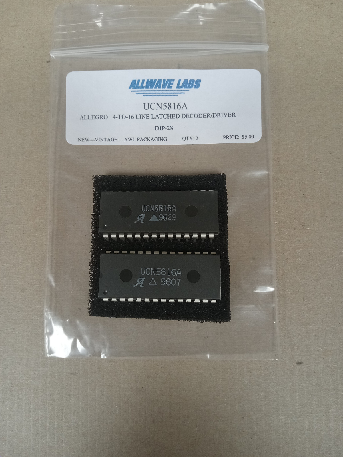 UCN5816A         4-TO-16 LINE LATCHED DECODER/DRIVER