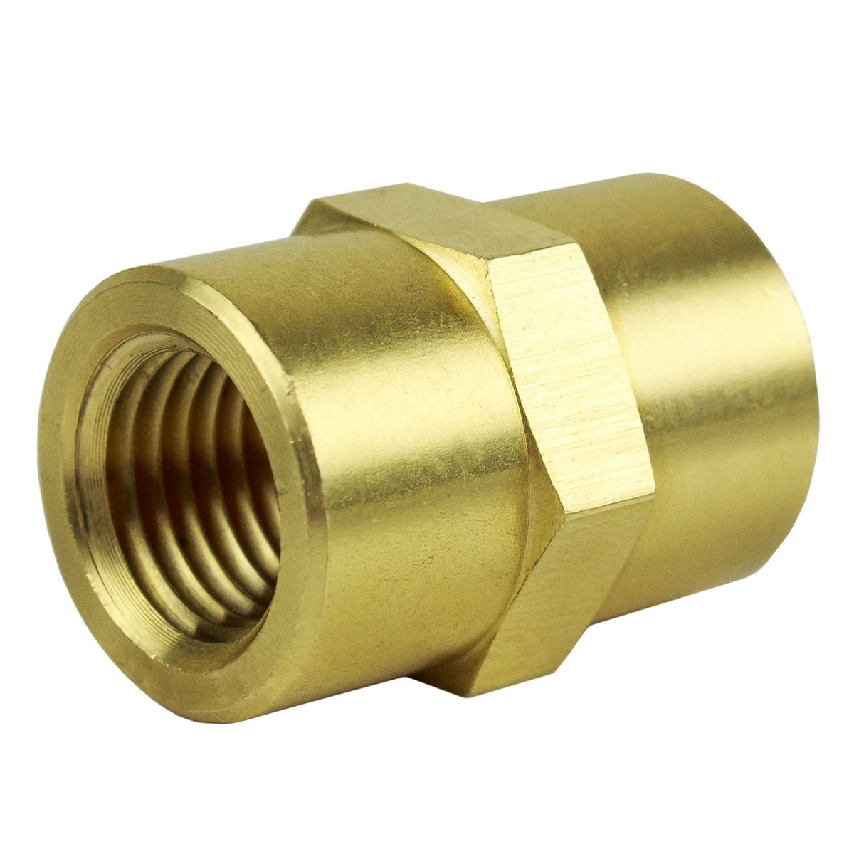 1/4" NPT Female Solid Brass Pipe Union Adapter Fitting WOG Solid Connector 28059